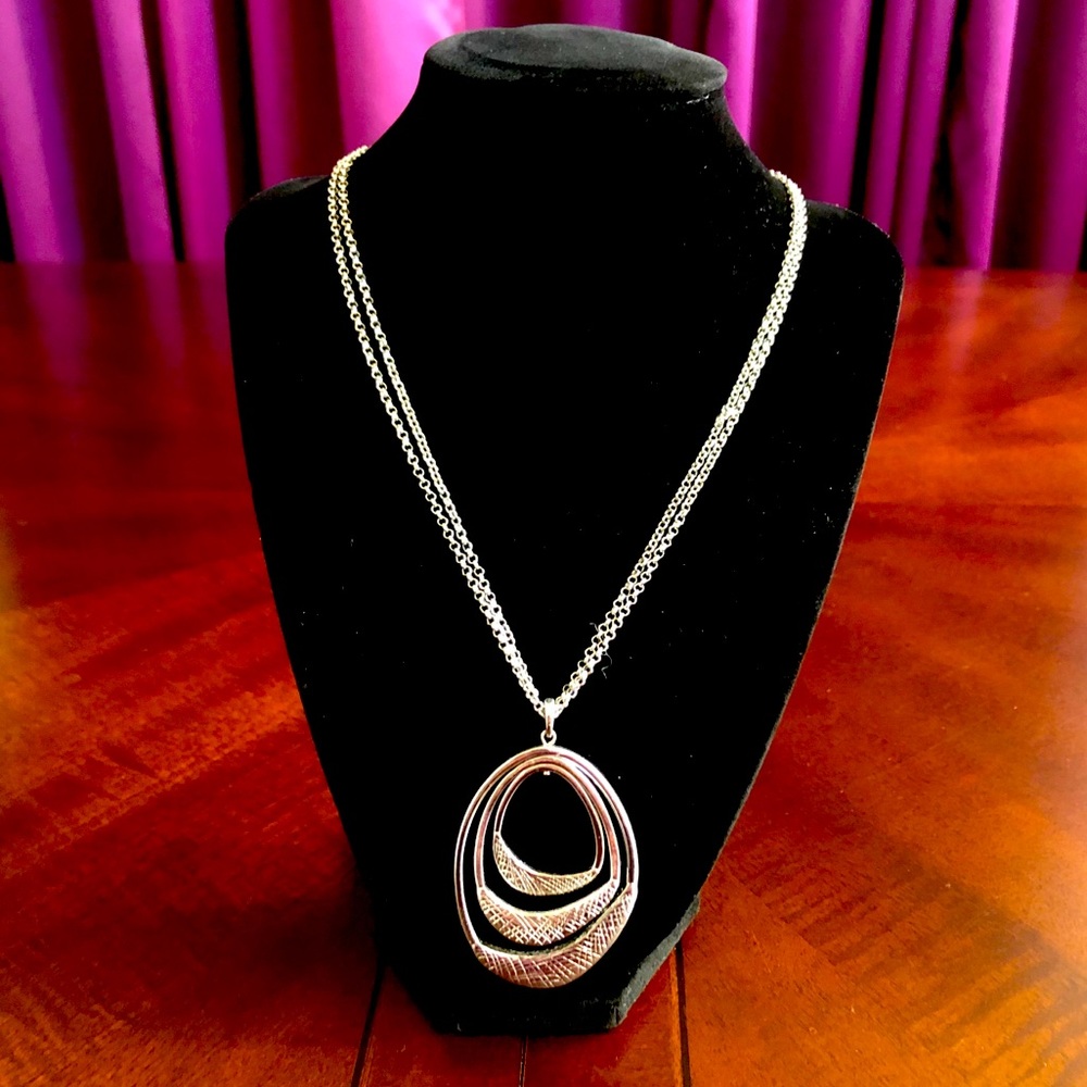 Charming Charlie Double Strand Pendant Necklace